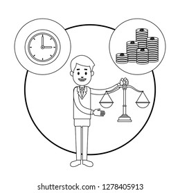 business saving money cartoon