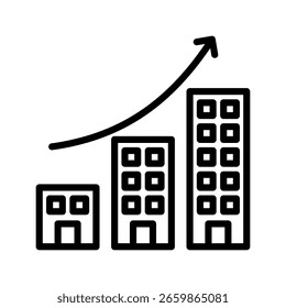 Business Scalability icon line vector illustration
