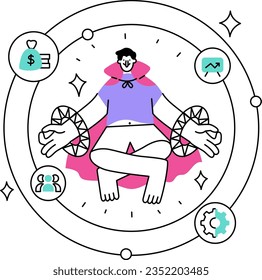 Business Scalling and fintech illustration