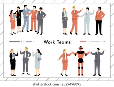 Business scene illustration material collection