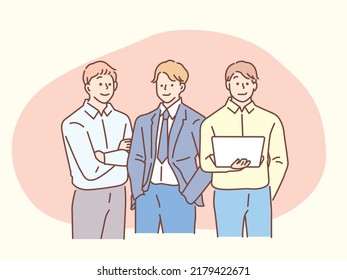 business scene illustrations (explanations, marketing, meetings, strategies) that can be used for presentations and meeting materials.
