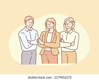 Business scene illustrations (explanations, marketing, meetings, strategies) that can be used for presentations and meeting materials.