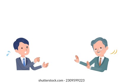 Escenario de negocio en el que se rechaza la propuesta. Arte vectorial que es fácil de editar.