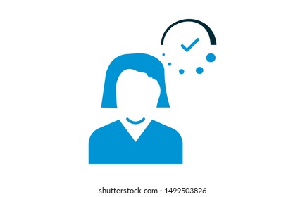  Business schedule icon flat style graphical symbol.