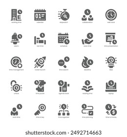 Paquete de íconos de Programa de Negocios para tu Sitio web, móvil, presentación y diseño de logo. Diseño de glifo de icono Programa de negocio. Ilustración gráfica de Vector y trazo editable.