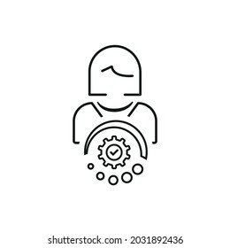 Icono de programación de negocio, icono de línea de planificación de negocio vectorial, planificación de negocio, icono de vector de programación de negocio, icono de línea, ilustración de vector