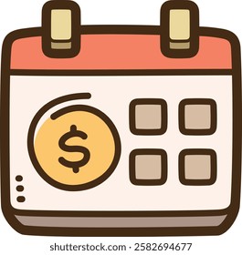 Business schedule vector doodle illustration and graphic