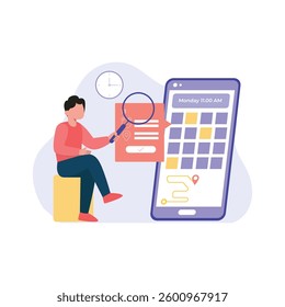 Business Schedule Vector illustration which can easily modify or edit

