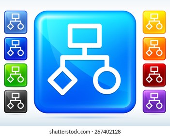Business Scheme Colorful Square Button