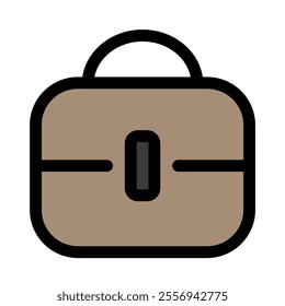 Business or school bag symbol - modern education or office icon symbol