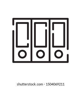 Business School Office File Folder Set Design Vector Icon Concept