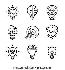 Business And Science Idea Innovation Icon Set