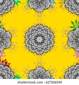 Business, science and technology design book layout. Colored layout on background. Presentation with mandala. Modern vector template for brochure leaflet flyer cover catalog magazine or annual report.