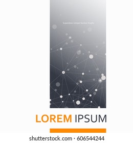 Business and science templates for brochure, flyer, cover magazine in square size. Geometric abstract and technology background
