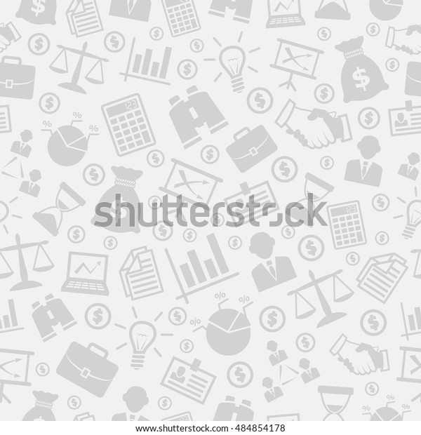 Business Seamless Pattern Icons Signs Stock Vector (Royalty Free ...