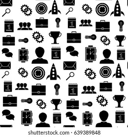 Business seamless pattern in simple style for web and creative design. 