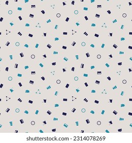 Business seamless pattern. Vector background with thin line icons for presentation backdrop.