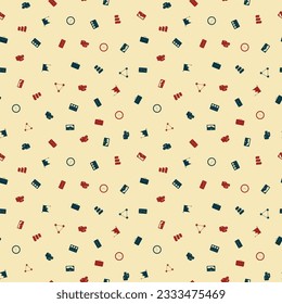 Business seamless pattern. Vector background with thin line icons for presentation backdrop.