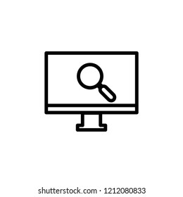 Business searching icon. Computer searching icon.