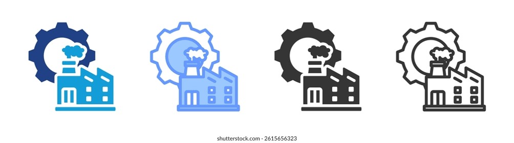 Business Sector icon set multiple style collection