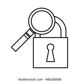 business security concept flat icons vector illustration design