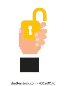 business security concept flat icons vector illustration design
