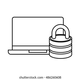 business security concept flat icons vector illustration design