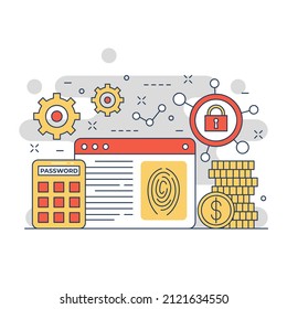 Business security conceptual website illustration design 1