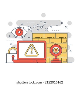 Business security conceptual website illustration design 3