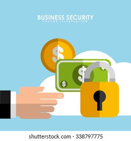business security design, vector illustration eps10 graphic 