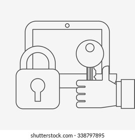 business security design, vector illustration eps10 graphic 