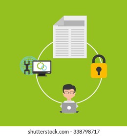business security design, vector illustration eps10 graphic 