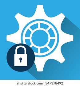 Business security graphic design, vector illustration eps10