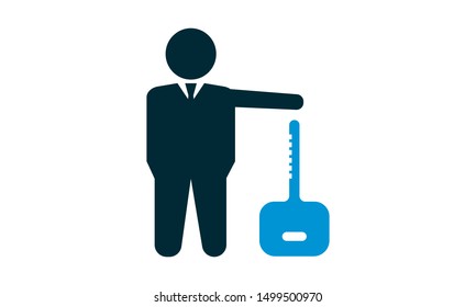Business security icon vector illustration.