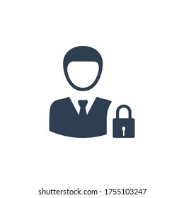 Business Security icon vector illustration. Premium quality flat icon in trendy style.