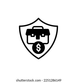 Icono de seguridad empresarial en vector. Logotipo