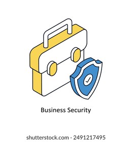 Business Security Isometric style icon. Symbol on White background EPS 10 File