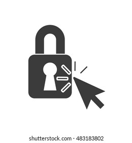 business security padlock icon vector illustration design