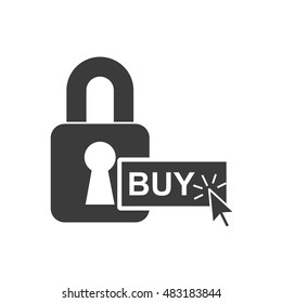 business security padlock icon vector illustration design