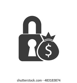 business security padlock icon vector illustration design