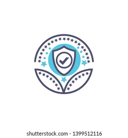 business security or protection icon- vector business security sign symbol.