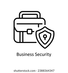 Business Security vector outline Icon Design illustration. Business And Management Symbol on White background EPS 10 File