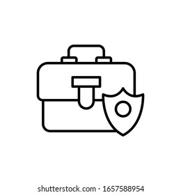 Business Security Vector Outline illustration. Business Growth and investment Icon. EPS 10 File 