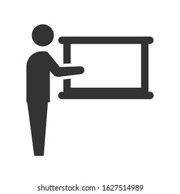 Business seminar icon. vector graphics