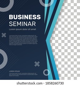 business seminar square flyer template. - Vector.