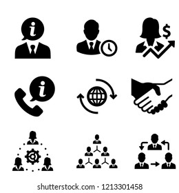 Business Seo Elements icon set vector