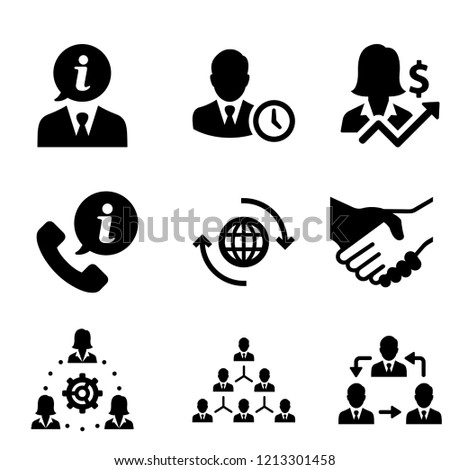 Business Seo Elements icon set vector