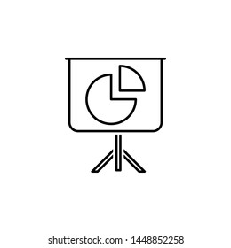 business seo, pie chart line icon. Teamwork at the idea. Signs and symbols can be used for web, logo, mobile app, UI, UX on white background