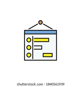 business seo, schedule line colored icon. Teamwork at the idea. Signs and symbols can be used for web, logo, mobile app, UI, UX