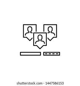business seo, viral line icon. Teamwork at the idea. Signs and symbols can be used for web, logo, mobile app, UI, UX
